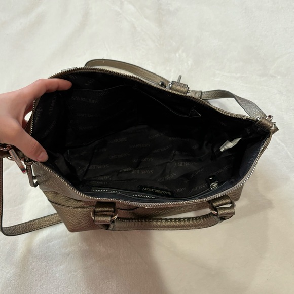 SAM & LIBBY Brown Metallic Crossbody Bag Purse - Picture 7 of 10